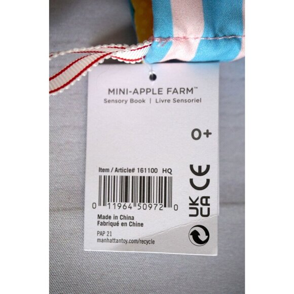 Manhattan Toy Mini-Apple Farm Soft Activity Crinkle Book Babies & Toddler - NWT - Picture 7 of 13